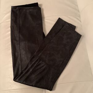Lyses Faux Leather Suede Ponte High Rise Joggings Size M